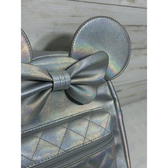 Minnie Mouse Disney 100 Platinum Small Silver Iridescent Bioworld Bag Backpack main image 13